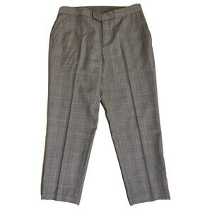 NWOT Doc & Amelia Cintas Womens Plaid Pants Size 6 Wool Blend Gray Office Preppy